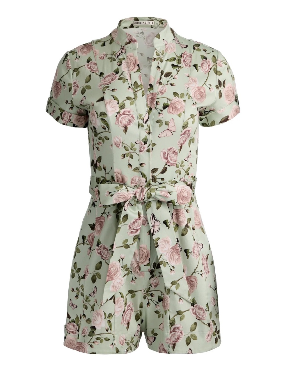 Alice and Olivia Lucy Roll Sleeve Romper